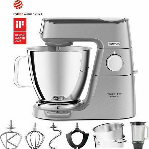 Kenwood Titanium Chef Baker XL Κουζινομηχανή 1200W με Ανοξείδωτο Κάδο 7lt