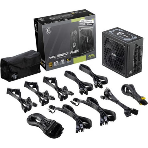 MSI MAG A1000GL PCIE5 1000W Μαύρο Τροφοδοτικό Υπολογιστή Full Modular 80 Plus Gold