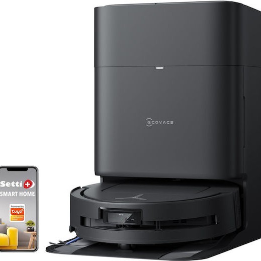 Ecovacs Deebot T80 Omini Σκούπα Ρομπότ για Σκούπισμα & Σφουγγάρισμα με Χαρτογράφηση και Wi-Fi Μαύρη