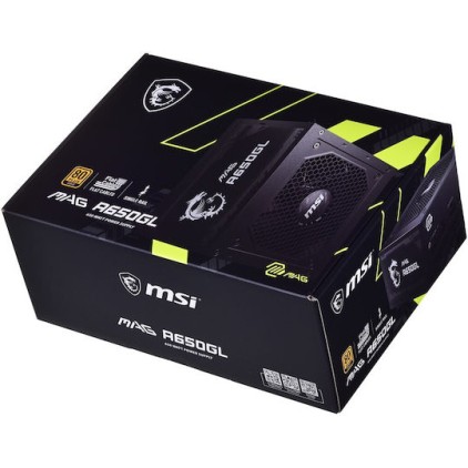 MSI MAG A650GL 650W Μαύρο Τροφοδοτικό Υπολογιστή Full Modular 80 Plus Gold