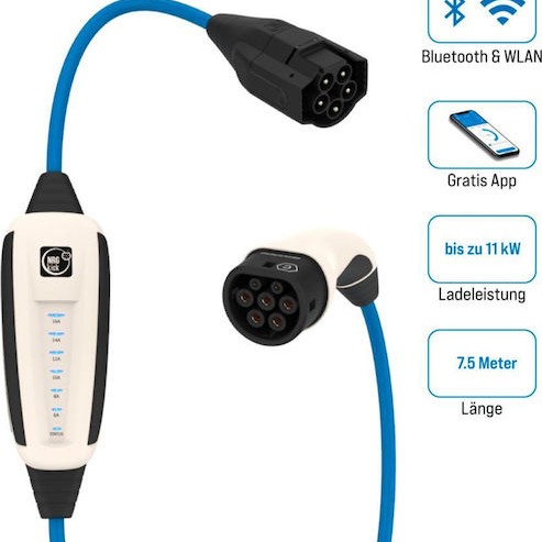 Nrgkick 16A Pure Φορητός Σταθμός Φόρτισης 11kW με Ενσωματωμένο Καλώδιο Type 2