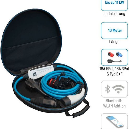 Nrgkick 16A Light Set Optimal Φορητός Σταθμός Φόρτισης 11kW με Ενσωματωμένο Καλώδιο Type 2