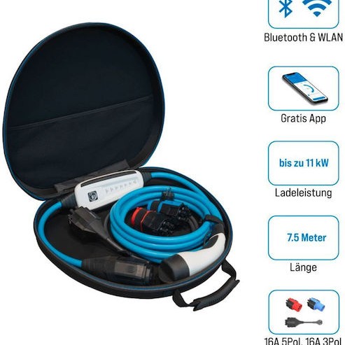 Nrgkick 16A Set Optimal Φορητός Σταθμός Φόρτισης 11kW με Ενσωματωμένο Καλώδιο Type 2