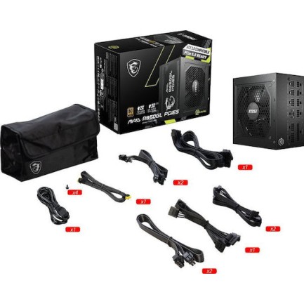 MSI MAG A850GL PCIE5 850W Μαύρο Τροφοδοτικό Υπολογιστή Full Modular 80 Plus Gold