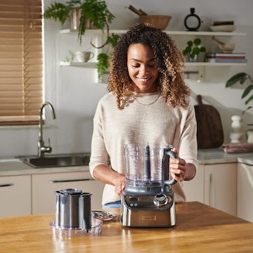 Kenwood Multipro Xl Weigh+ Πολυμίξερ 1000W με Κάδο 3lt και Κανάτα Μπλέντερ Ασημί