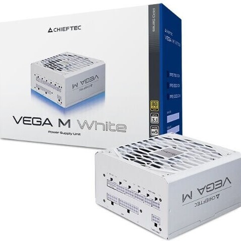 Chieftec VEGA Μ 850W Λευκό Τροφοδοτικό Υπολογιστή Full Modular 80 Plus Gold
