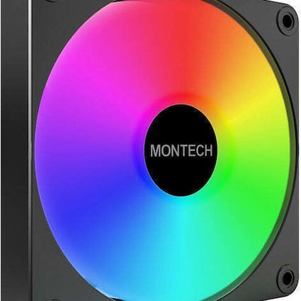 Montech GF120R V2 ARGB Reverse Case Fan με Σύνδεση 3-Pin / 4-Pin PWM 3τμχ