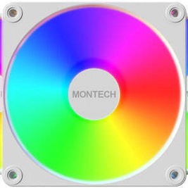 Montech GF120R V2 ARGB Reverse Case Fan με Σύνδεση 3-Pin / 4-Pin PWM 3τμχ Λευκό