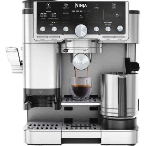 Ninja Αυτόματη Μηχανή Espresso 1650W Πίεσης 15bar για Cappuccino με Μύλο Άλεσης Καφέ ES701EU