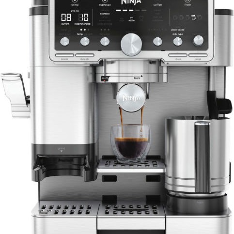 Ninja Αυτόματη Μηχανή Espresso 1650W Πίεσης 15bar για Cappuccino με Μύλο Άλεσης Καφέ ES701EU