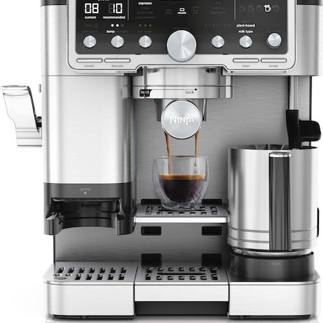 Ninja Αυτόματη Μηχανή Espresso 1650W Πίεσης 15bar για Cappuccino με Μύλο Άλεσης Καφέ ES701EU