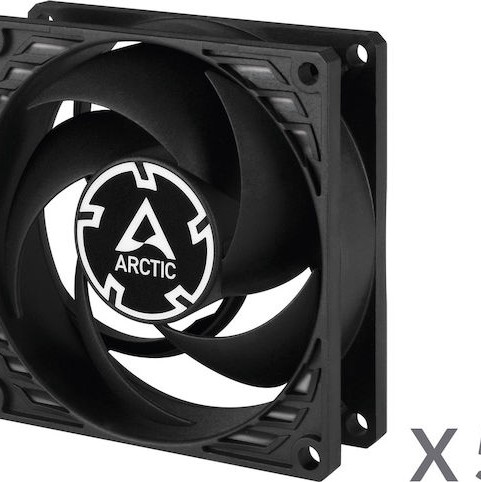 Arctic P8 PWM PST Case Fan 80mm με Σύνδεση 4-Pin / 4-Pin Molex 5τμχ