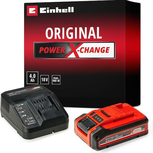 Einhell Σετ Μπαταρίας Χωρητικότητας 4Ah 18V με Φορτιστή