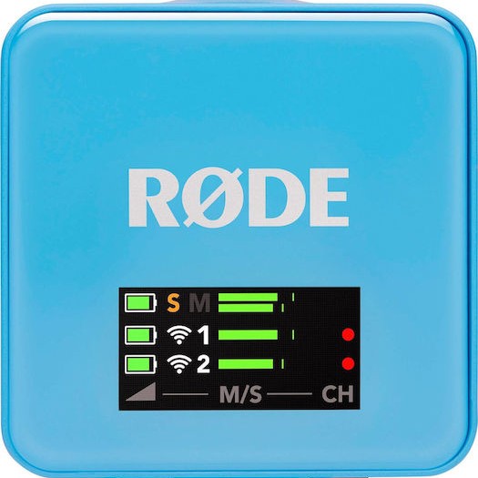 Rode Wireless GO Gen3 Ασύρματο Πυκνωτικό Μικρόφωνο Πέτου, Clip On Δημοσιογραφικό σε Μπλε Χρώμα