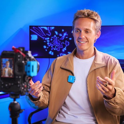 Rode Wireless GO Gen3 Ασύρματο Πυκνωτικό Μικρόφωνο Πέτου, Clip On Δημοσιογραφικό σε Μπλε Χρώμα