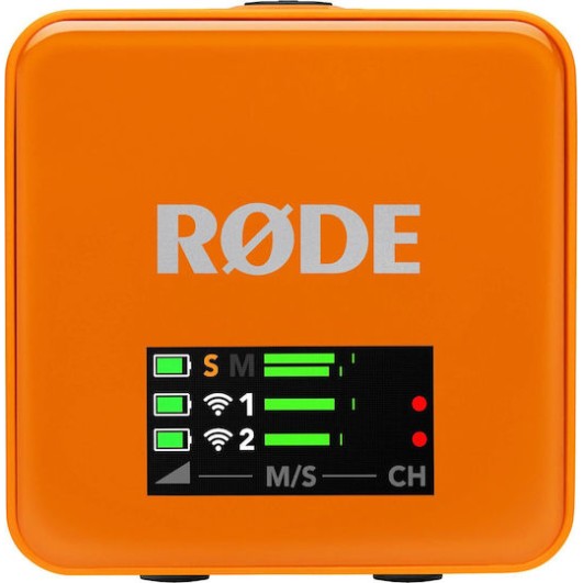 Rode Wireless GO Gen3 Ασύρματο Πυκνωτικό Μικρόφωνο Πέτου, Clip On Δημοσιογραφικό σε Πορτοκαλί Χρώμα
