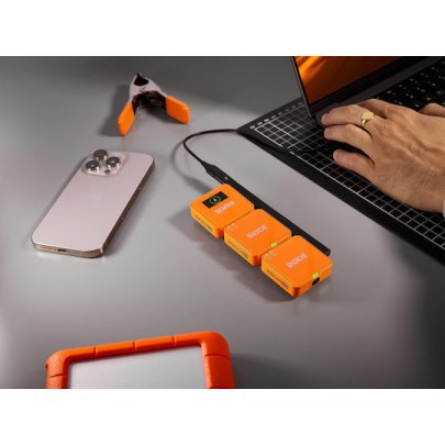 Rode Wireless GO Gen3 Ασύρματο Πυκνωτικό Μικρόφωνο Πέτου, Clip On Δημοσιογραφικό σε Πορτοκαλί Χρώμα