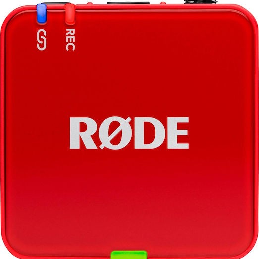 Rode Wireless GO Gen3 Ασύρματο Πυκνωτικό Μικρόφωνο Πέτου, Clip On Δημοσιογραφικό σε Κόκκινο Χρώμα