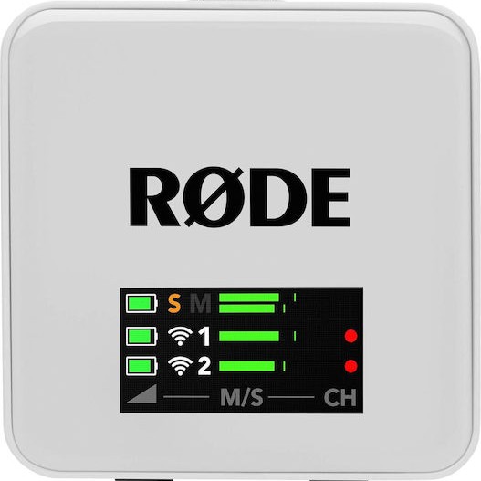 Rode Wireless GO Gen3 Ασύρματο Πυκνωτικό Μικρόφωνο Πέτου, Clip On Δημοσιογραφικό σε Λευκό Χρώμα