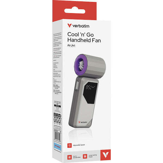 Verbatim Ανεμιστηράκι Χειρός Ρεύματος Γκρι 32340