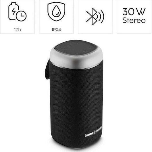 HAMA Canton Glow Pro Ηχείο Bluetooth με Διάρκεια Μπαταρίας έως 10 ώρες Μαύρο