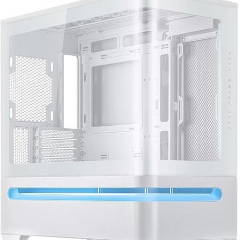 Asus Prime AP202 Gaming Mini Tower Κουτί Υπολογιστή με Πλαϊνό Παράθυρο και ARGB Φωτισμό Λευκό