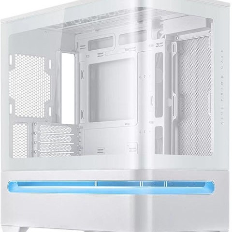 Asus Prime AP202 Gaming Mini Tower Κουτί Υπολογιστή με Πλαϊνό Παράθυρο και ARGB Φωτισμό Λευκό