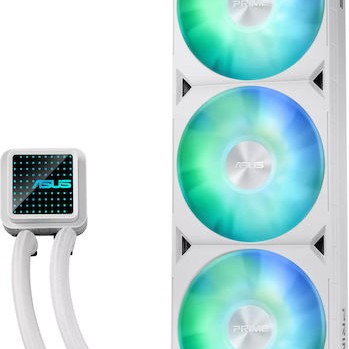 Asus Prime LC 360 ARGB Υδρόψυξη Επεξεργαστή Τριπλού Ανεμιστήρα 120mm για Socket AM4/AM5/1700/1200 Λευκή