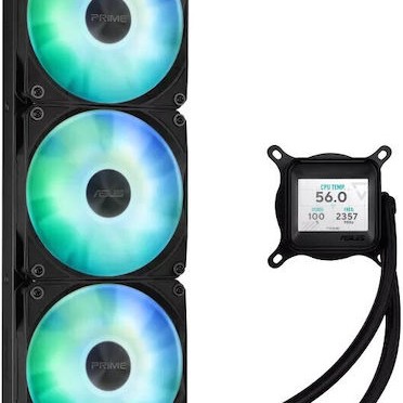 Asus Prime LC 360 ARGB LCD Υδρόψυξη Επεξεργαστή Τριπλού Ανεμιστήρα 120mm για Socket AM4/AM5/1700/1200/115x