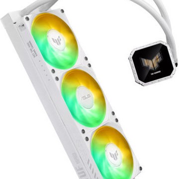 Asus TUF GAMING LC III 360 LCD Υδρόψυξη Επεξεργαστή 120mm για Socket AM4/AM5/1700/1200 με ARGB Φωτισμό Λευκή