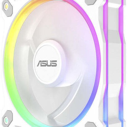 Asus Prime MR120 Reverse Case Fan με ARGB Φωτισμό και Σύνδεση 4-Pin PWM Λευκό