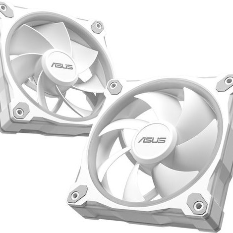 Asus Prime MR120 Reverse Case Fan με ARGB Φωτισμό και Σύνδεση 4-Pin PWM 3τμχ Λευκό