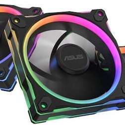 Asus Prime MR120 Reverse Case Fan με ARGB Φωτισμό και Σύνδεση 4-Pin PWM 3τμχ