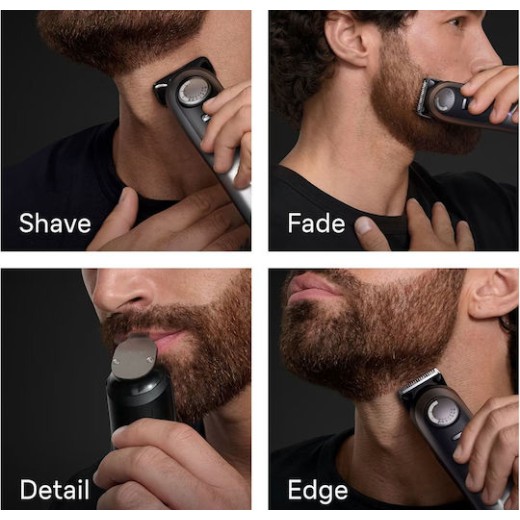 Braun Series 9 Επαναφορτιζόμενη Κουρευτική Μηχανή Ασημί BT9520