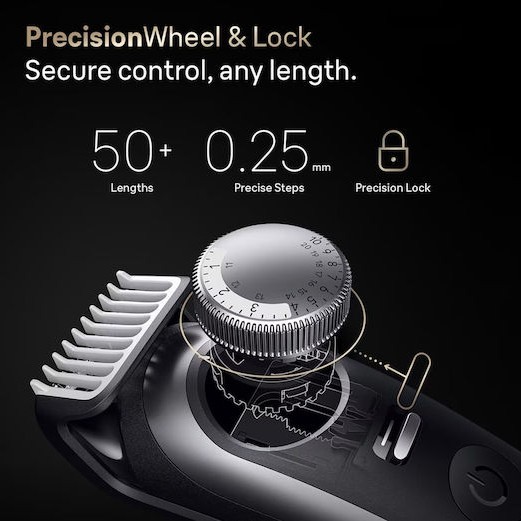 Braun Series 9 Επαναφορτιζόμενη Κουρευτική Μηχανή Ασημί BT9520