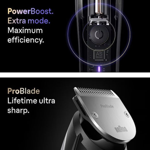 Braun Series 9 Επαναφορτιζόμενη Κουρευτική Μηχανή Ασημί BT9520