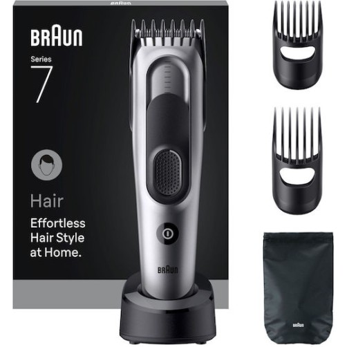 Braun Series 7 Επαναφορτιζόμενη Κουρευτική Μηχανή Γκρι HC7590