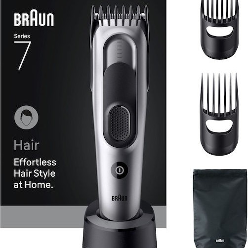 Braun Series 7 Επαναφορτιζόμενη Κουρευτική Μηχανή Γκρι HC7590