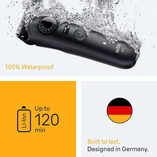 Braun Επαναφορτιζόμενη Κουρευτική Μηχανή Μαύρη BT5520