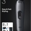 Braun Series 3 Επαναφορτιζόμενη Κουρευτική Μηχανή Γκρι AIO3540
