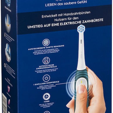 Oral-B iO Series 2 Ηλεκτρική Οδοντόβουρτσα με Αισθητήρα Πίεσης και Θήκη Ταξιδίου Forest Green