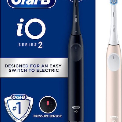 Oral-B iO Series 2 Ηλεκτρική Οδοντόβουρτσα με Αισθητήρα Πίεσης Night Black / Calm Pink
