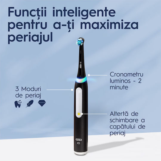 Oral-B iO Series 2 Ηλεκτρική Οδοντόβουρτσα με Αισθητήρα Πίεσης Night Black / Calm Pink