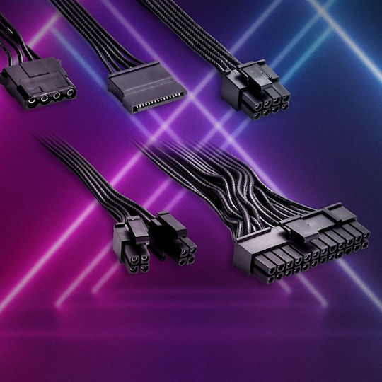 Sharkoon Rebel P10 650W Μαύρο Τροφοδοτικό Υπολογιστή Full Wired Cybenetics Silver