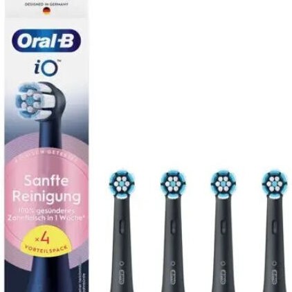 Oral-B iO Gentle Care Ανταλλακτικές Κεφαλές για Ηλεκτρική Οδοντόβουρτσα Black 4τμχ