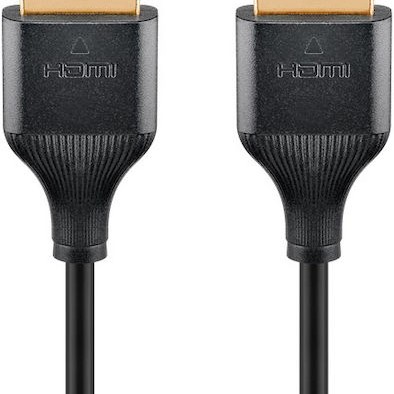 Goobay HDMI 2.0 Cable HDMI male - HDMI male 2m Μαύρο