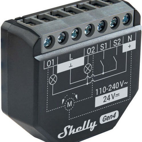 Shelly 2PM Gen4 Smart Switch 2 Καναλιών Wi-Fi, Bluetooth, ZigBee & RF 10A