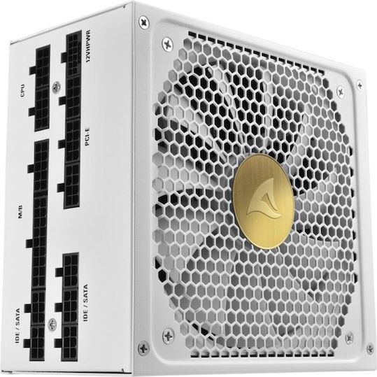 Sharkoon Rebel P30 White 1000W Λευκό Τροφοδοτικό Υπολογιστή Full Modular 80 Plus Gold