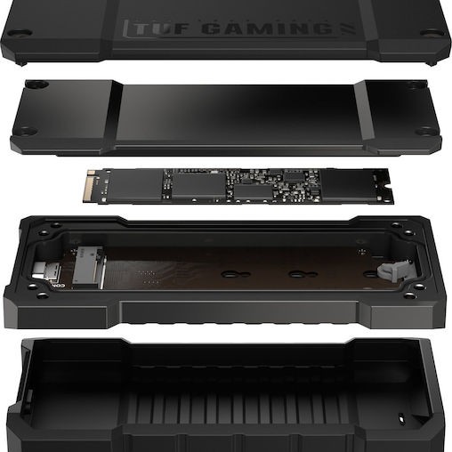 Asus Tuf Gaming A2 Θήκη για Σκληρό Δίσκο M.2 PCI Express NVME με σύνδεση Type-C