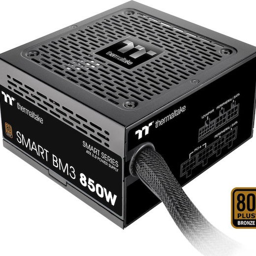 Thermaltake Smart BM3 850W Μαύρο Τροφοδοτικό Υπολογιστή Semi Modular 80 Plus Bronze